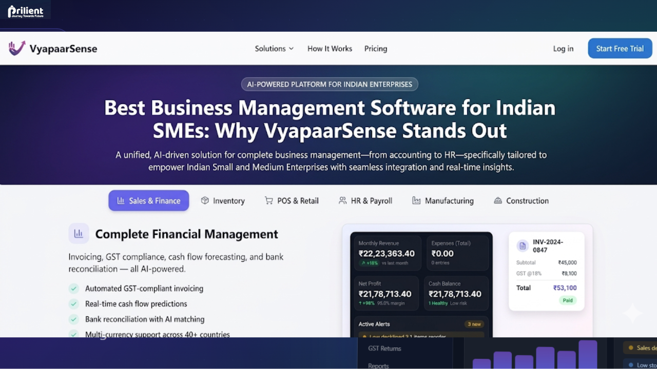 Best Business Management Software for Indian SMEs: Why VyapaarSense Stands Out