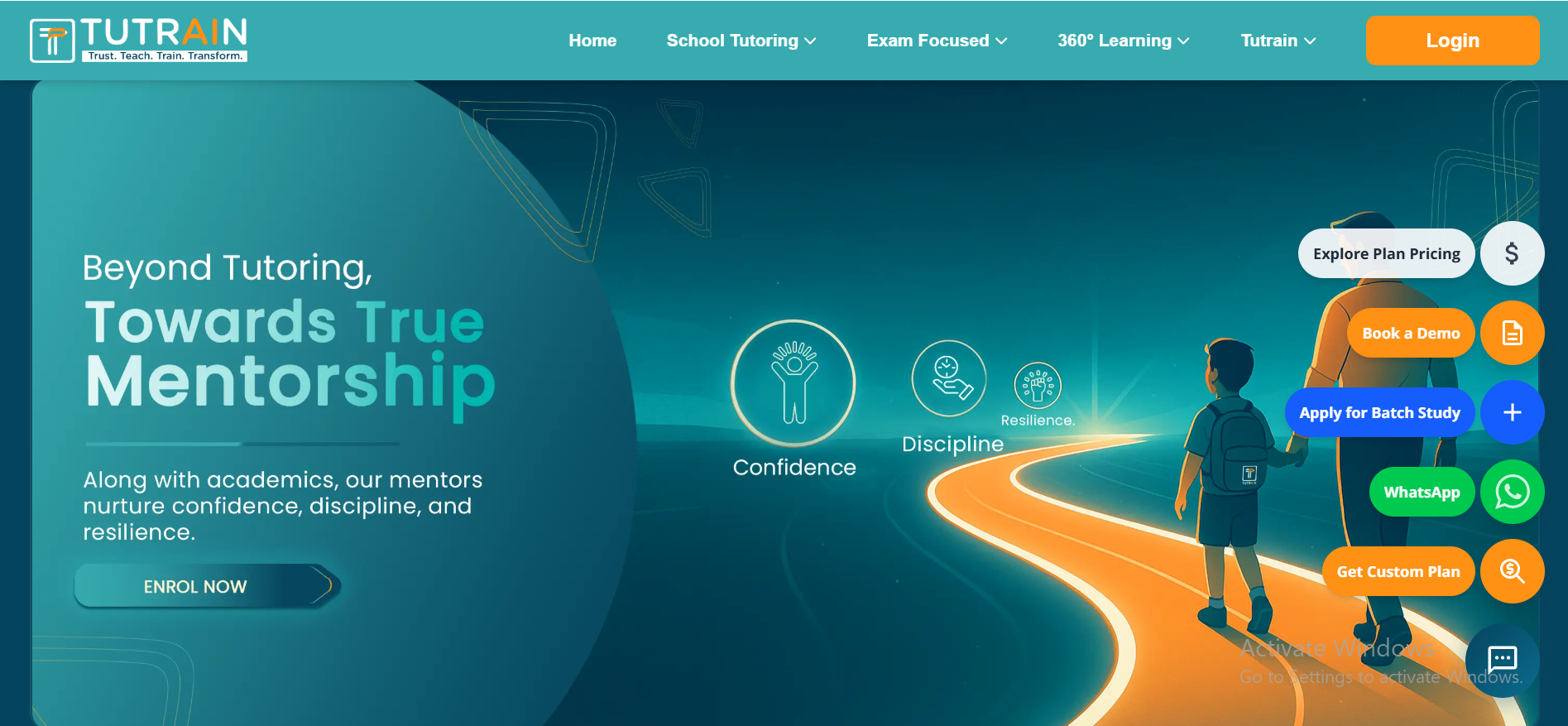 TUTRAIN: EdTech Website Development