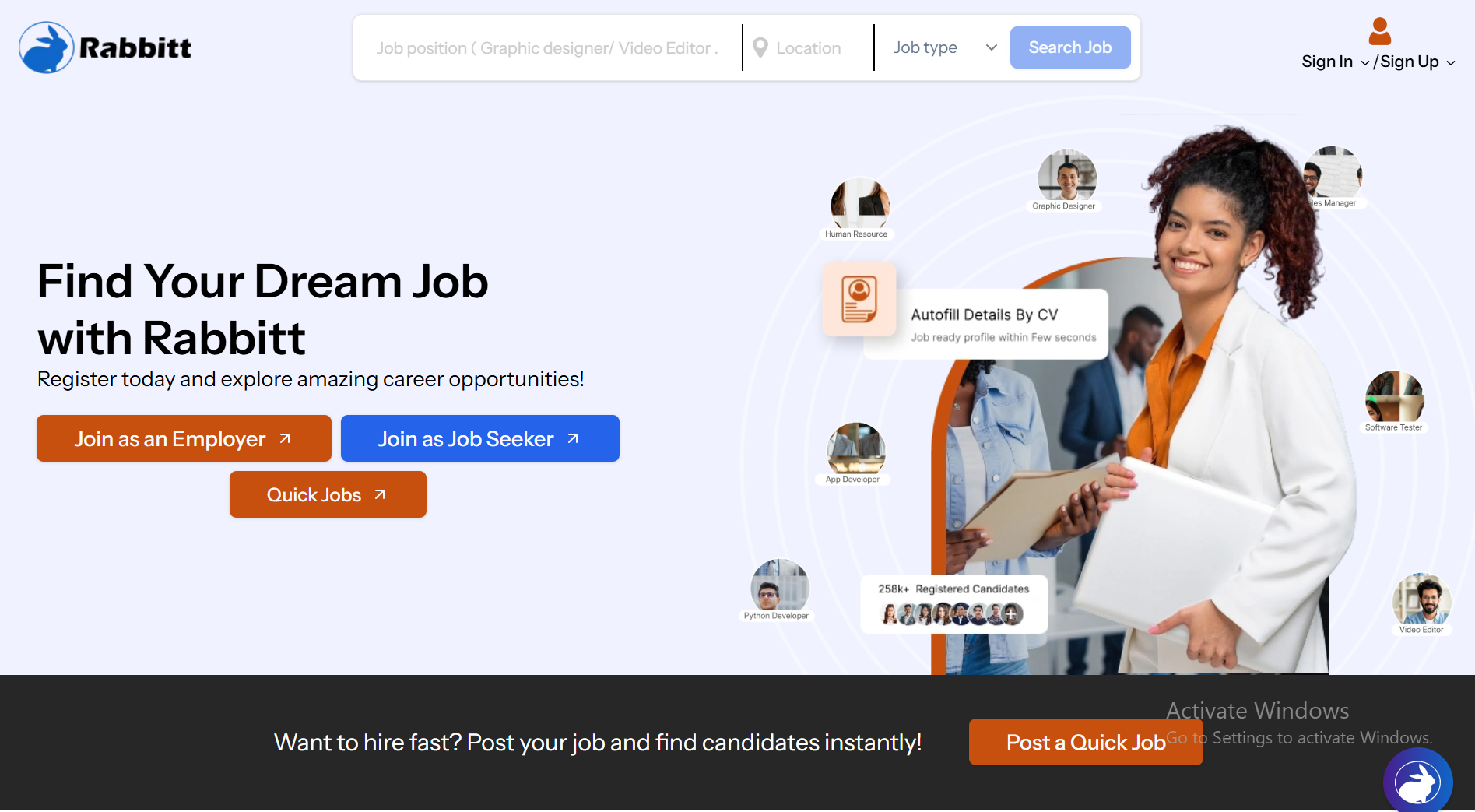 Rabbitt: Job Portal Website Development – picture 2